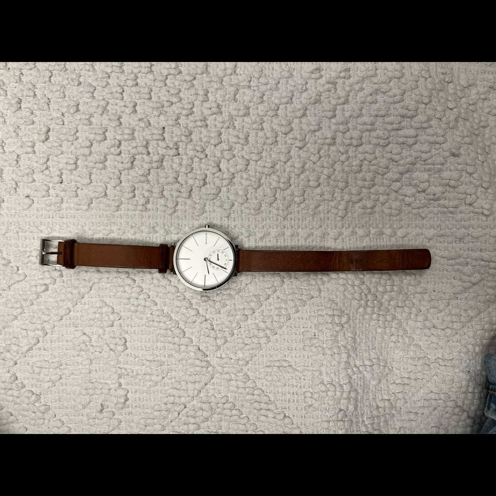 Skagen leather watch